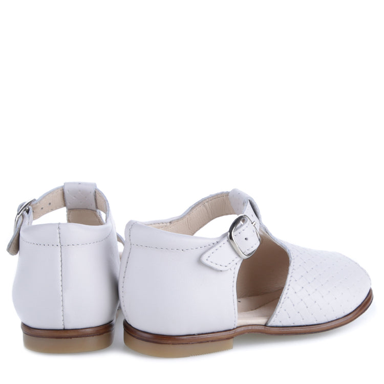 Emel White Woven Sandal E2208