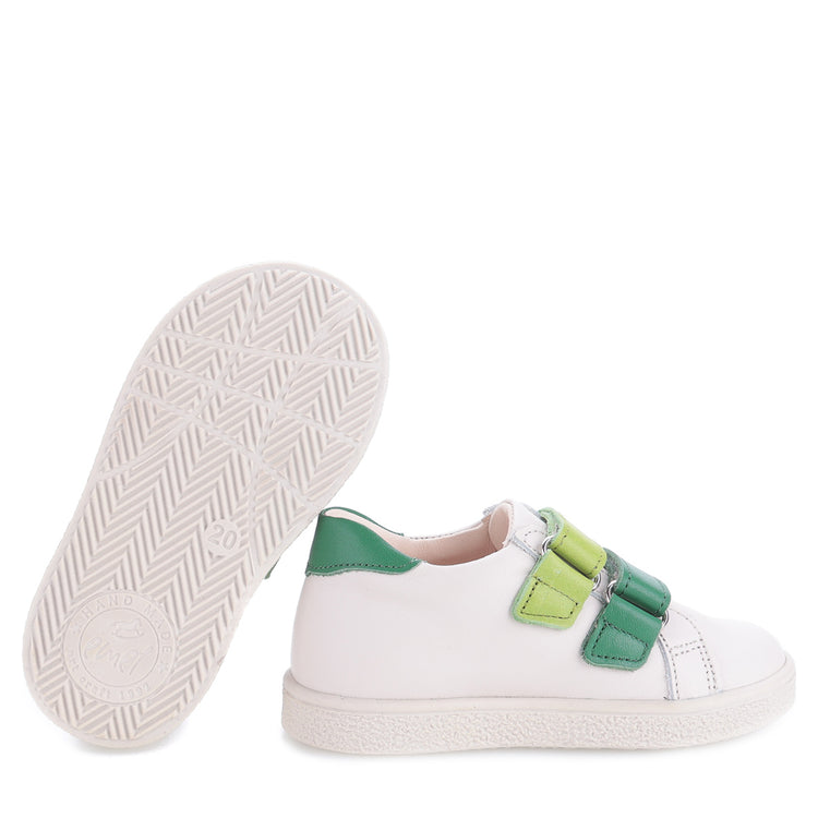 EMEL White & Green White Velcro Sneaker E2740