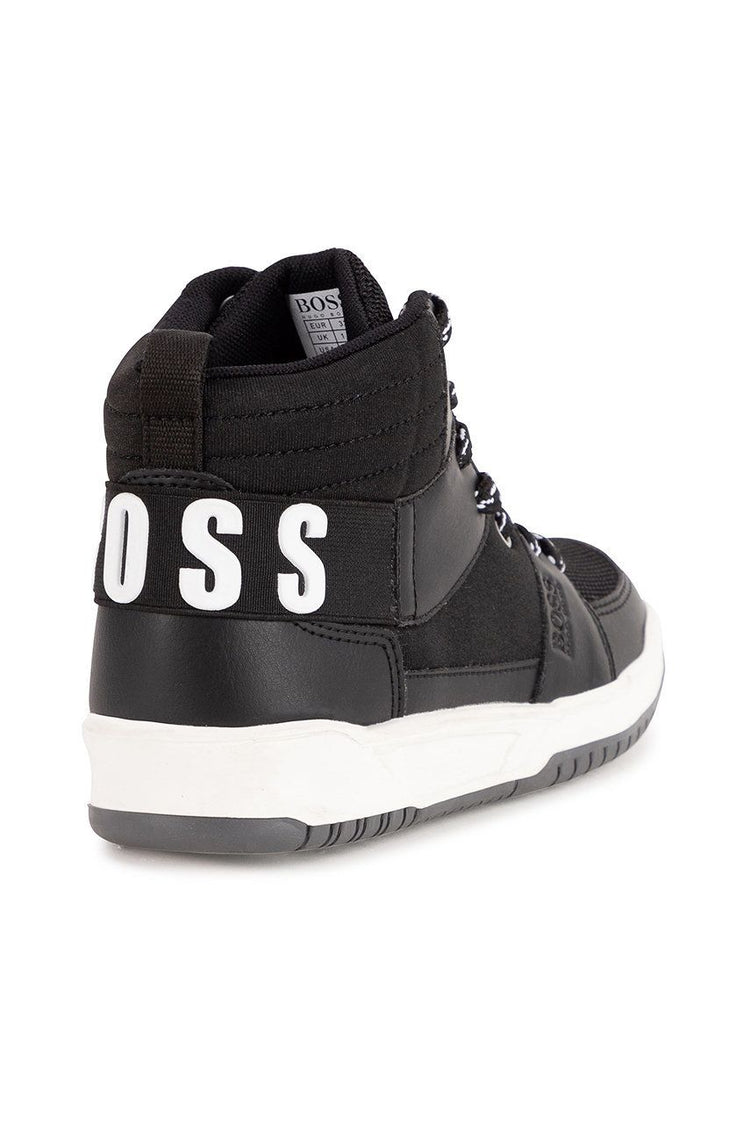 Hugo Boss Black High Top Lace Up Sneaker J2971