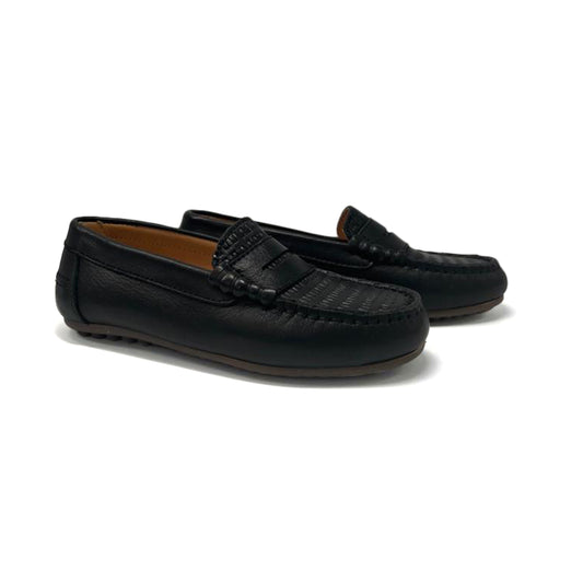 LMDI Black Woven Penny Loafer
