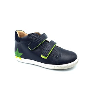 Shoe B 76 Navy Green High Top Velcro Sneaker 9711