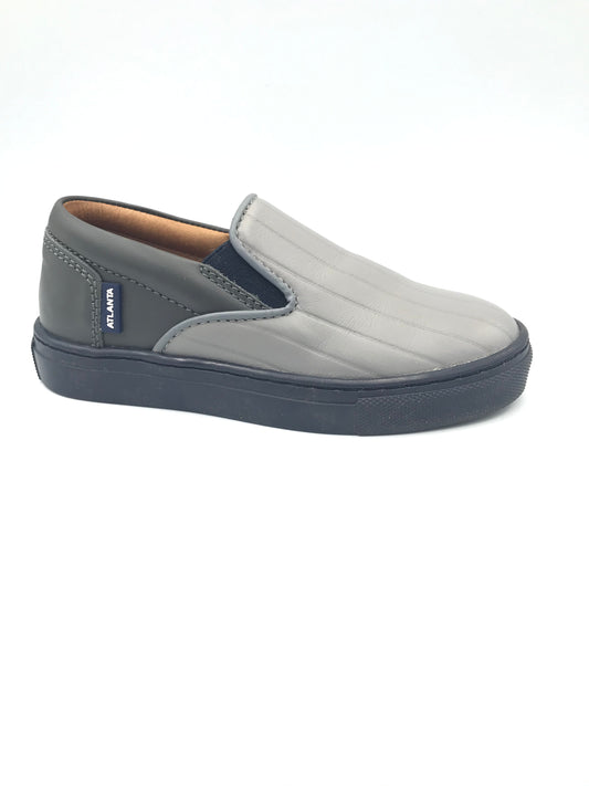 Atlanta Double Toned Grey Ribbed Slip On Sneaker B830