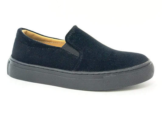Henry Ferrera Black Velvet Slip on Sneaker K Tamar