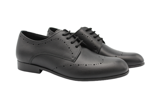 Andanines Black Leather Laced Oxford 152856