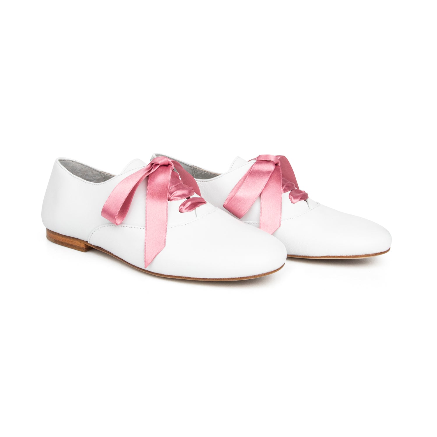 Pink Leather Shoes Pink Oxford Shoes Close Shoes Flat 