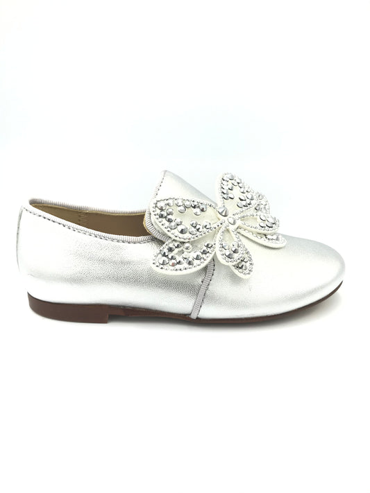 Papanatas Silver Butterfly Slip On Loafer 6957AA
