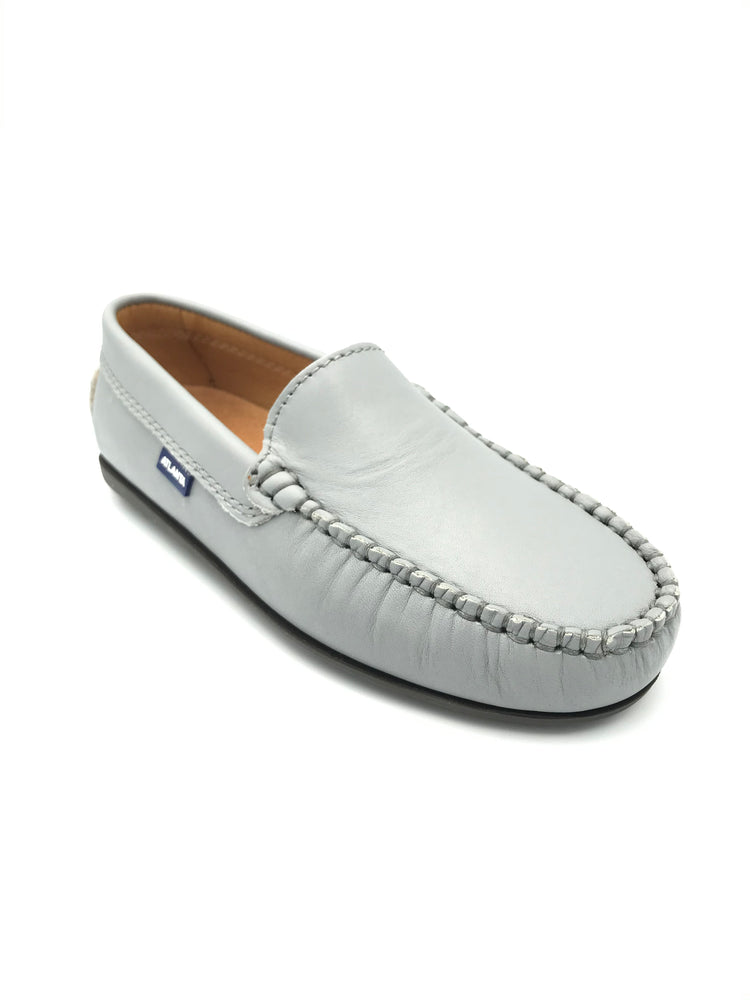 Atlanta Mocassin Grey Leather Loafer 14217