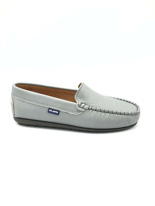 Atlanta Mocassin Grey Leather Loafer 14217