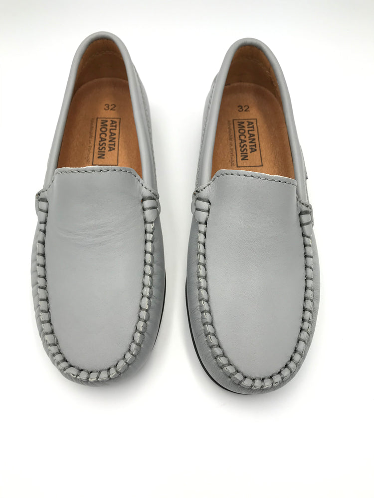 Atlanta Mocassin Grey Leather Loafer 14217