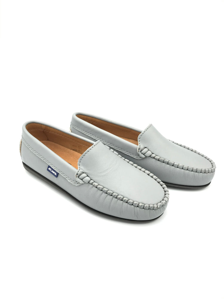 Atlanta Mocassin Grey Leather Loafer 14217