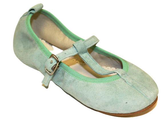 Belle Chiara Isadora Mint Green Suede Ballet Dress Shoe