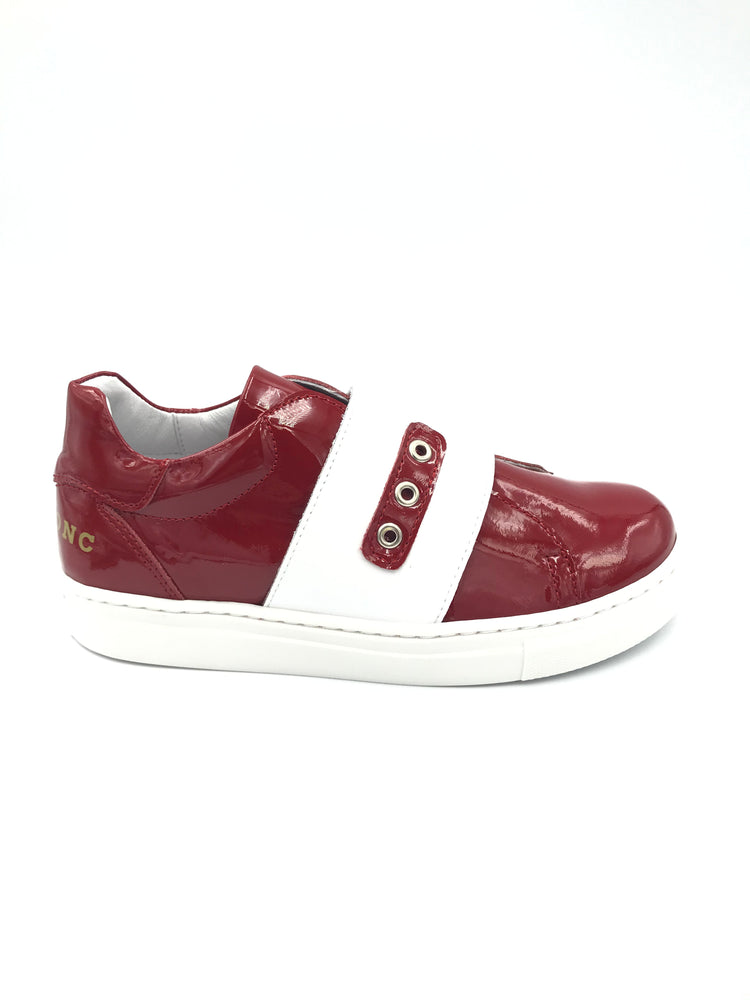 Blublonc Red Patent Velcro Sneaker A5011