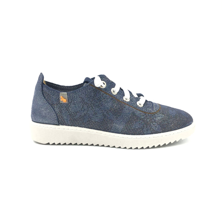 Vulladi Blue Sparkle Laced Look Sneaker 5812237