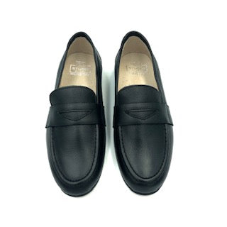 Hoo Black Leather Penny Loafer 2272A