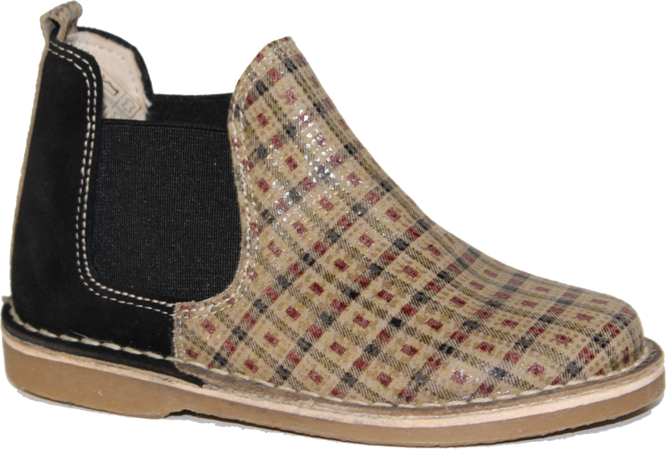 Sonatina Spice Taupe  Plaid Boot