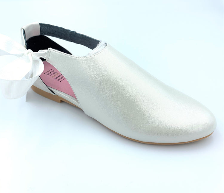 Esporre White Metallic Dress Shoe