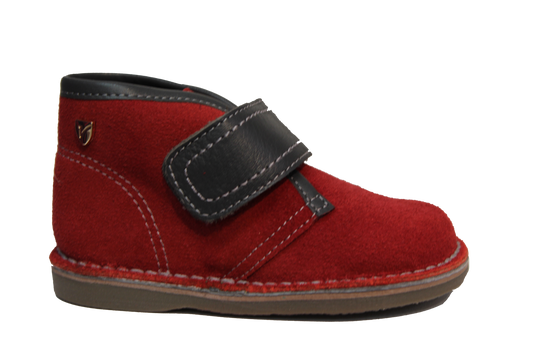 Venettini Red Grey Velcro High Top Shoe
