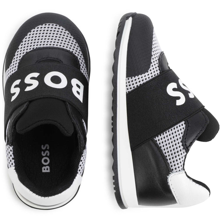 Hugo Boss Black White Mesh Logo Sneaker J09192