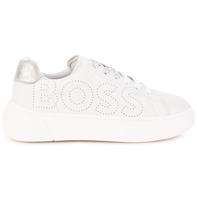 Hugo Boss White Silver Lace Sneaker J19071