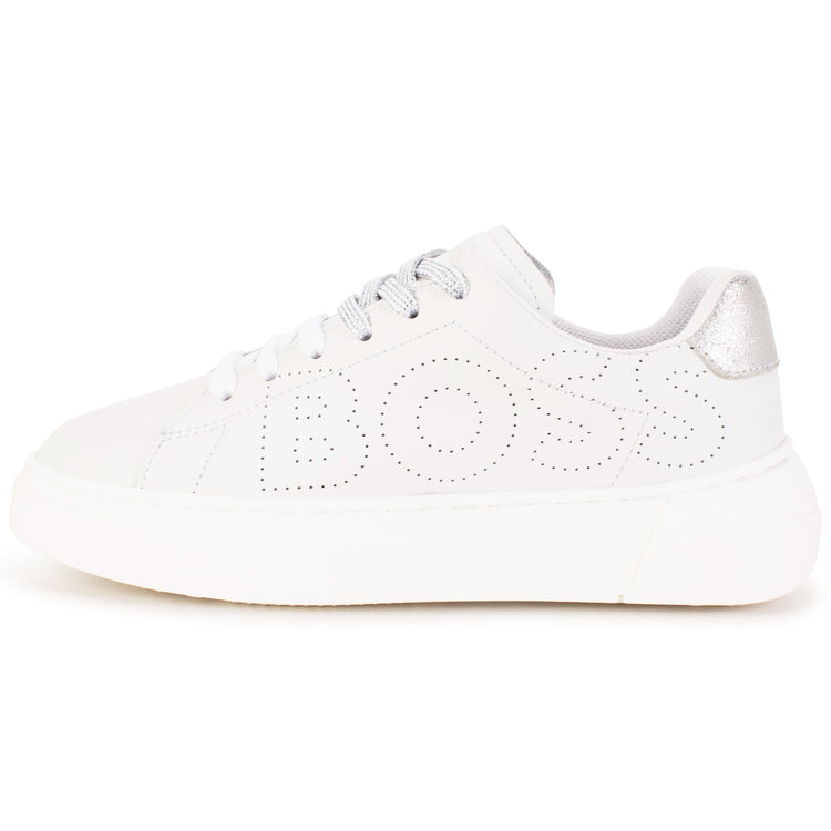 Hugo Boss White Silver Lace Sneaker J19071