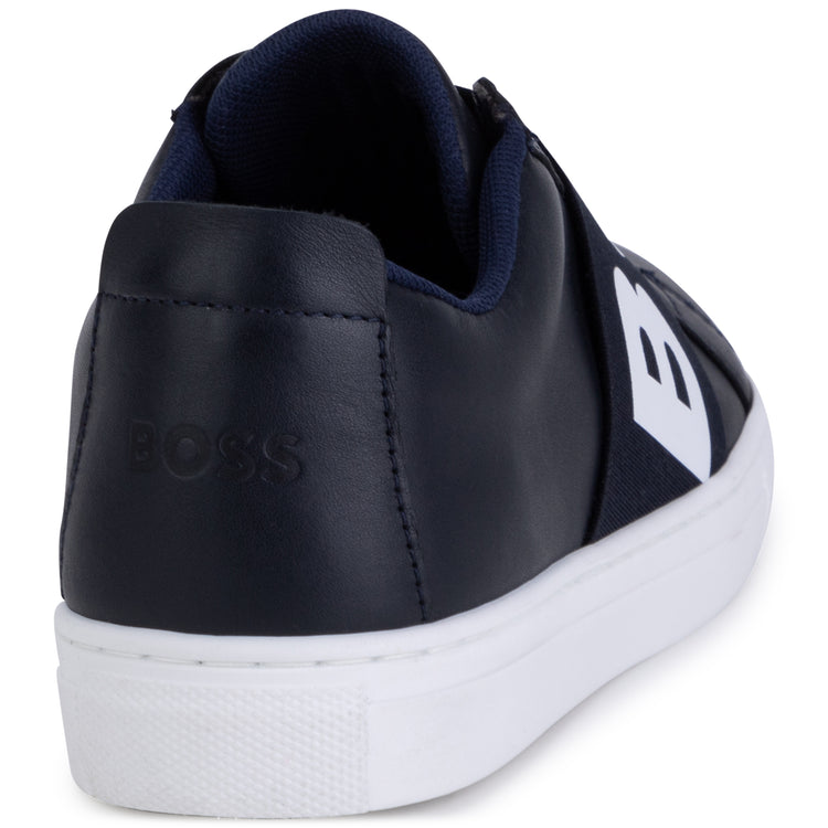 Hugo Boss Navy Elastic Slip On Sneaker J29263