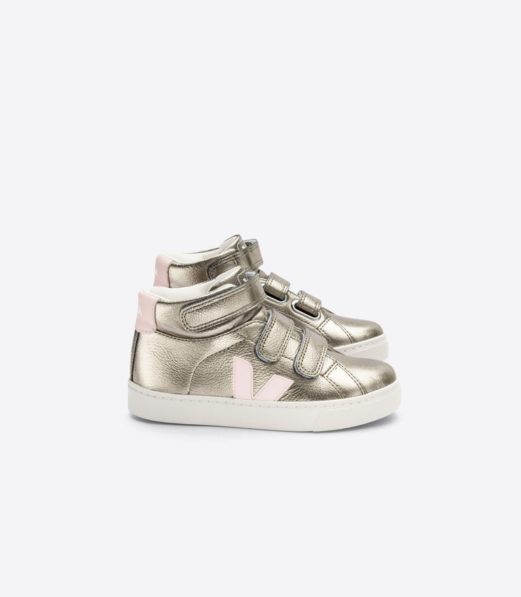 VEJA Bronze Pink Velcro Hi Top Sneaker 3018