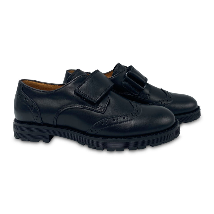 Froddo Black Wingtip Velcro Dress Shoe G4130058