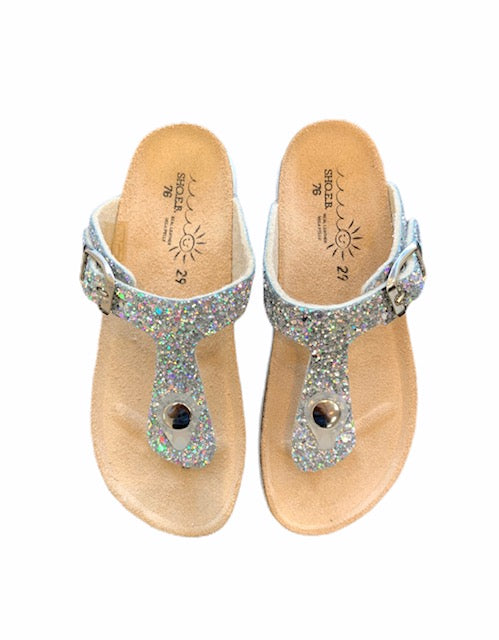 Shoe b 76 Silver Glitter Sandal