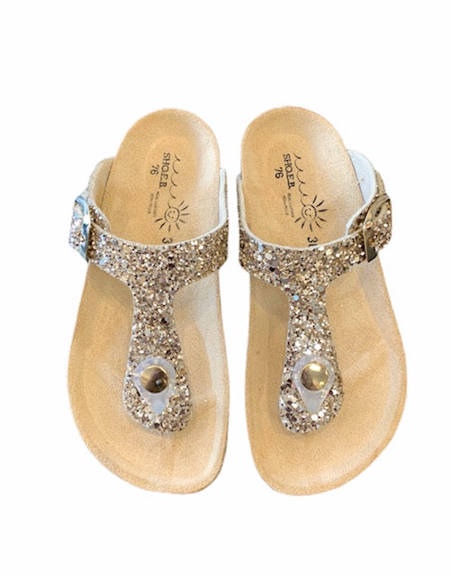 Shoe b 76 Gold Glitter Sandal