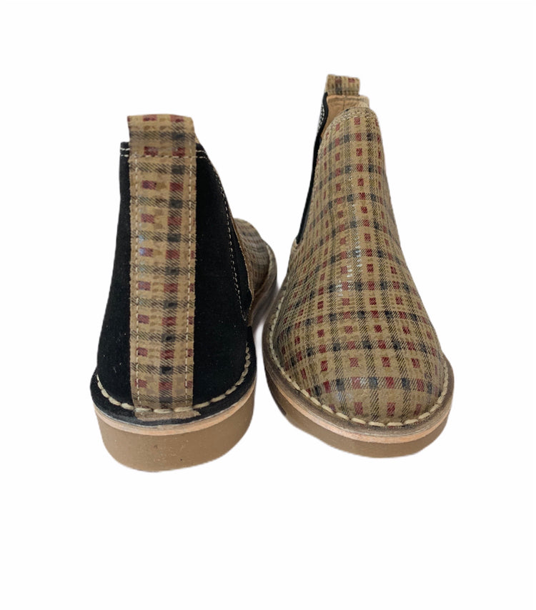 Sonatina Spice Taupe  Plaid Boot