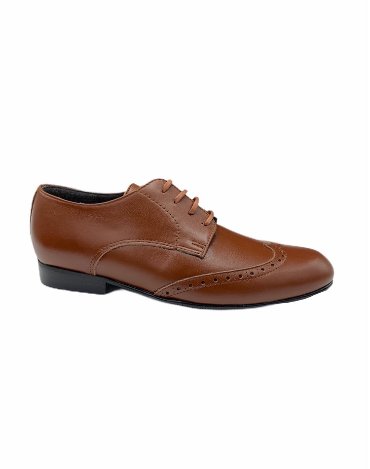 Atlanta Mocassin Brown Leather Wingtip Laced Oxford 16225