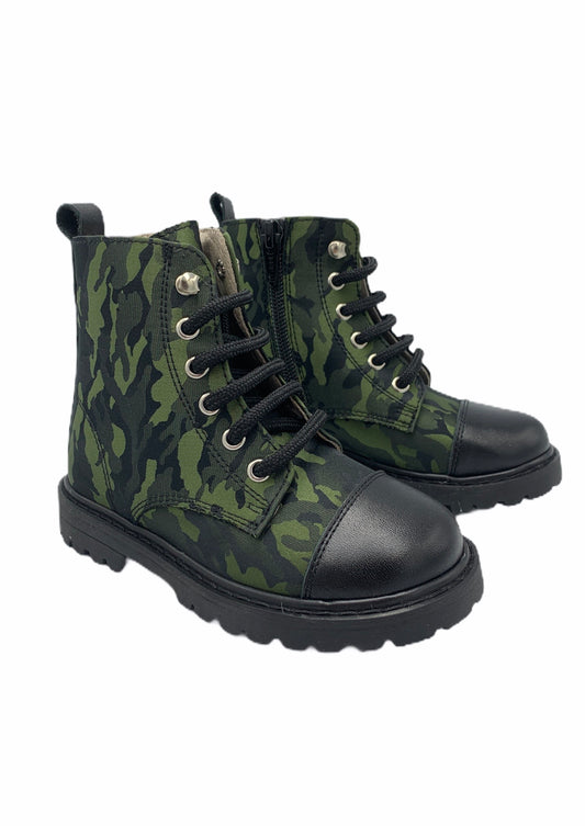 Hoo Green Camo Combat Boot 3184