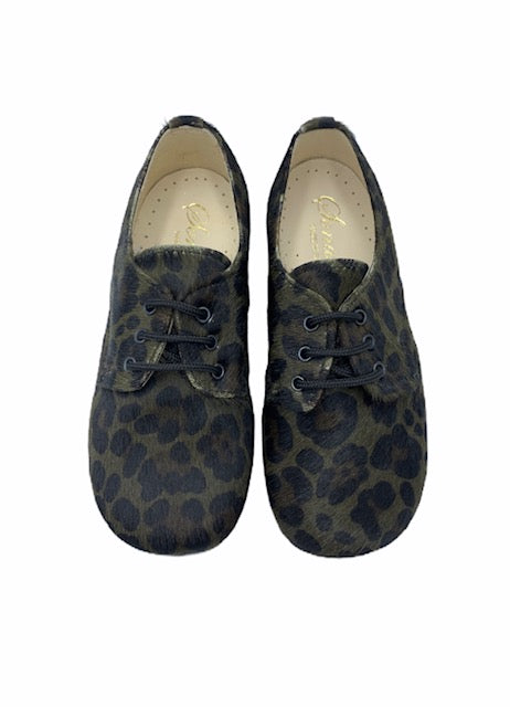 Sonatina Duke Green Leopard Lace Up