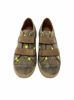 Pepe' ES X LS Brown Wool Neon Starlette Velcro Sneaker 1633