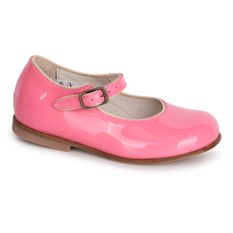 Pepe' Bubblegum Pink Patent Leather Buckle Mary Jane 1216