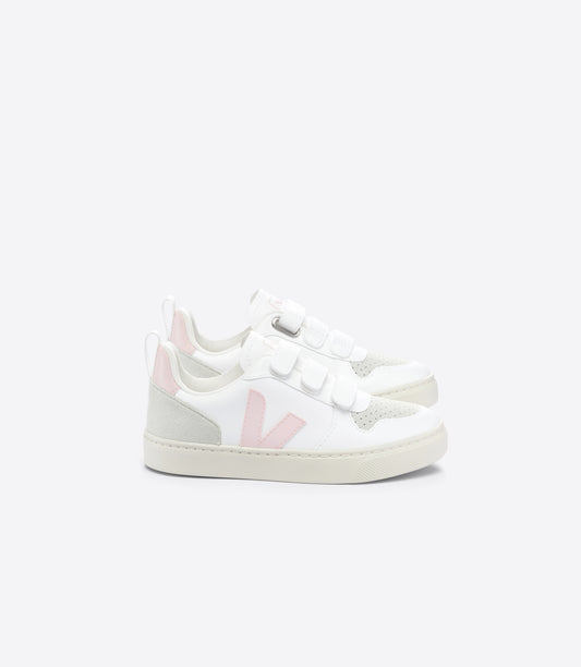 Veja Petal Pink White Three Strap Sneaker 3245