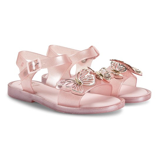 Mini Melissa Little Girls Pink Butterfly Sandal