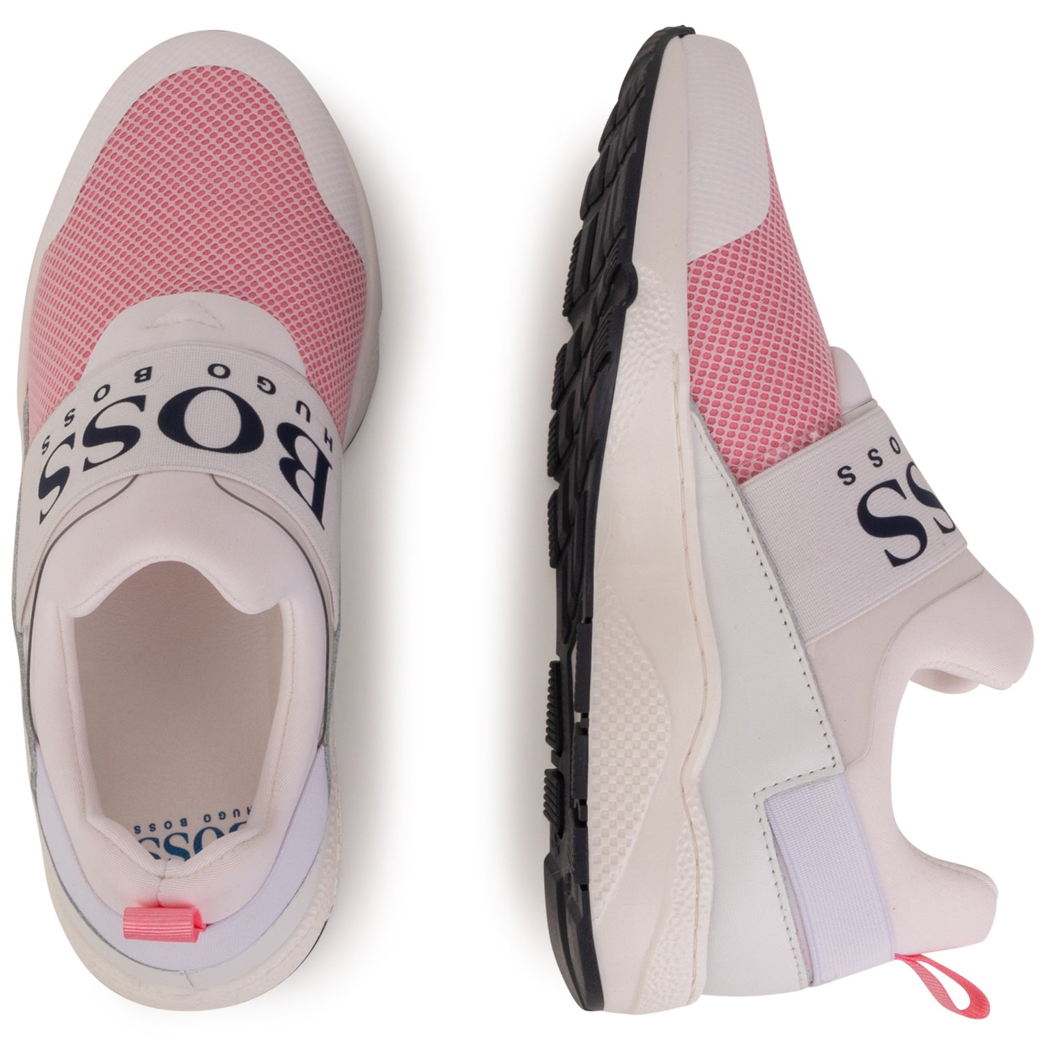 Opera lykke embargo Hugo Boss Pink White Mesh Logo Sneaker J19067 – Laced Shoe Inc