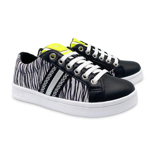 Geox Black Zeebra Lace Sneaker J024MH