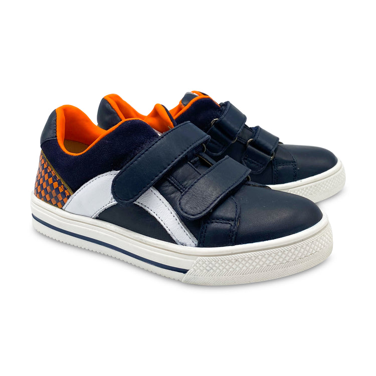 Acebos Navy Orange Velcro Sneaker 5443