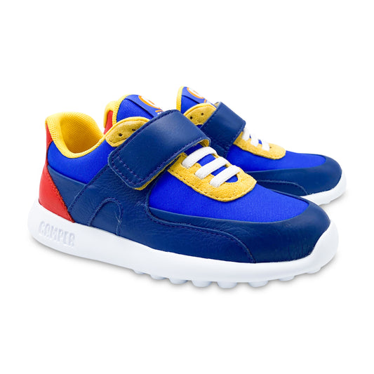 Camper Blue and Yellow Velcro Drift Sneaker K800311