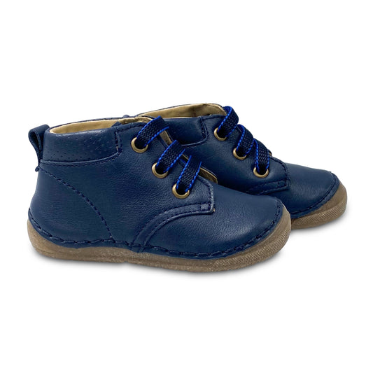 Froddo Navy Blue Leather Lace Up First Walker G2130148