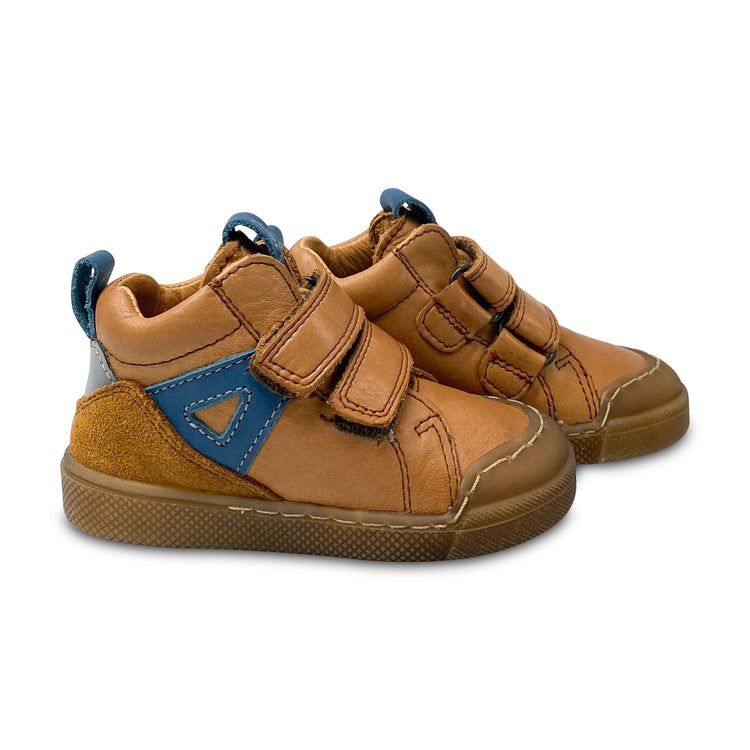 Froddo Cognac Blue High Top Velcro Sneaker G2110093