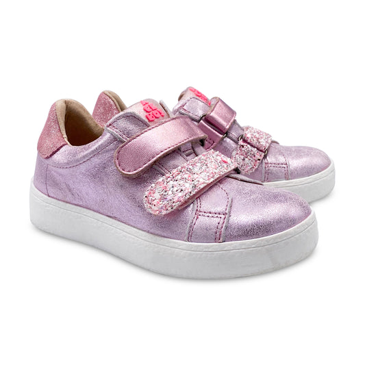 Acebos Pink Metallic Velcro Sneaker 5463