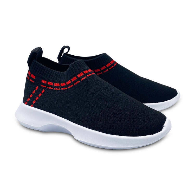 Venettini Orbit Black Red Sock Sneaker