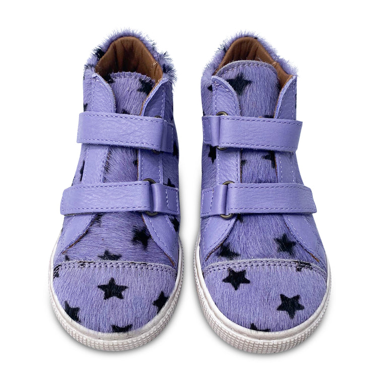 Pepe' Lilac Star Velcro High Top Sneaker 741