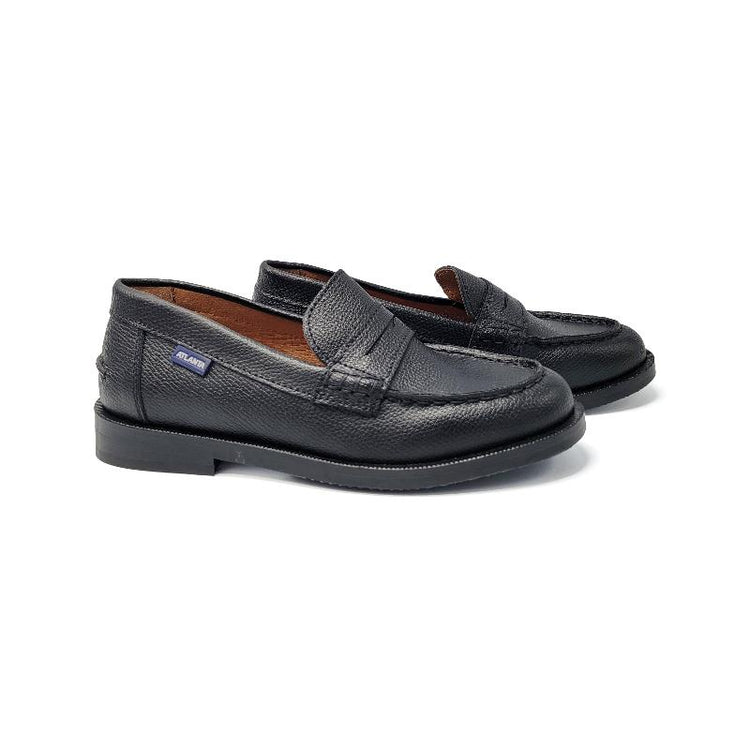 Atlanta Mocassin Black Grain Penny Loafer 32K - 34 / Atlanta Mocassin / Black - GIRLS