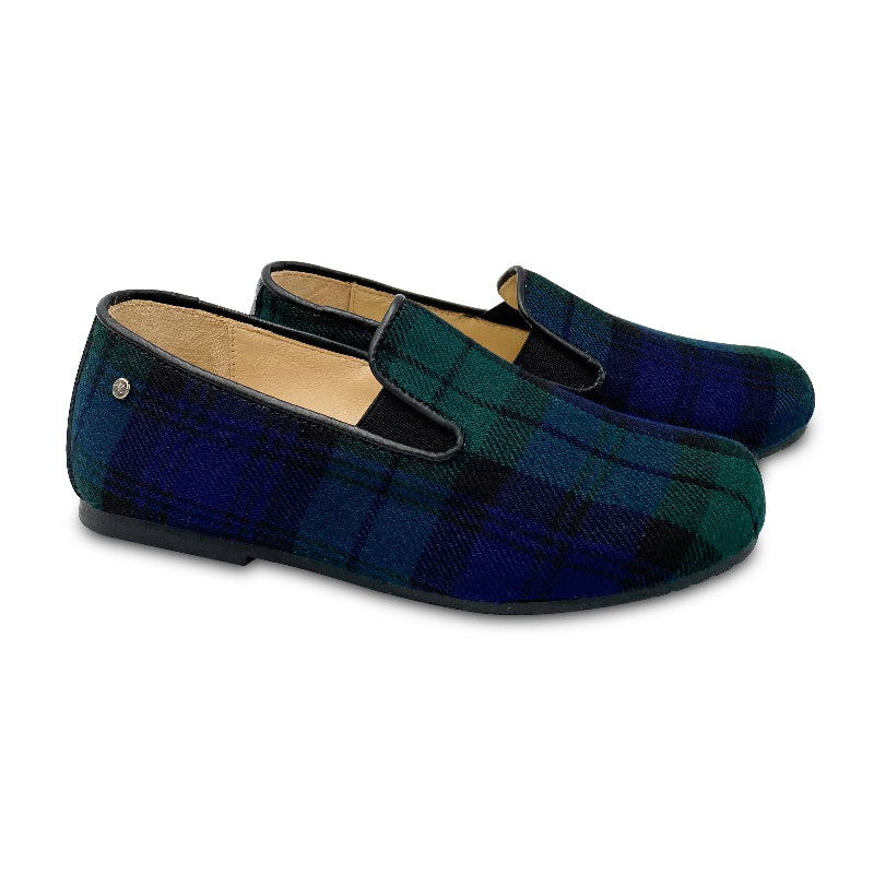 manuela-de-juan-navy-green-plaid-smoking-shoe-boys