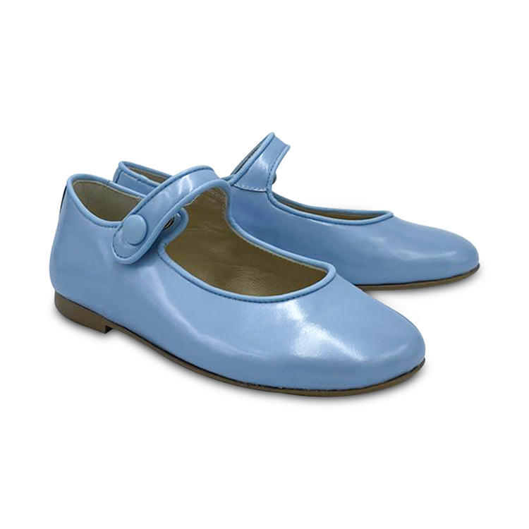 Brunellis Light Blue Sky Patent Leather Mary Jane