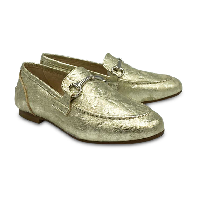 Confetti Gold Crinkle Chain Loafer 1500-21